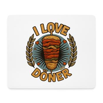 iCH LIEBE Döner  - Mousepad (Querformat) - Weiß - Vorne