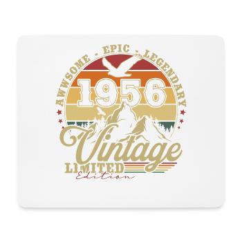 Vintage 1956 Vintage Rétro Cadeau d’anniversaire - Tapis de souris (format paysage) - blanc - Devant