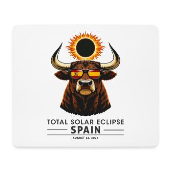 Total Solar Eclipse in Spain August 2026 - Mouse Pad (horizontal) - white - Front