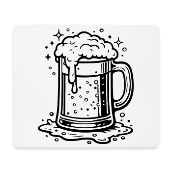 Bierglas Symbol Bier - Mousepad (Querformat) - Weiß - Vorne