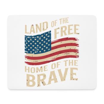 Land of the Free - USA Vintage Flag - Mouse Pad (horizontal) - white - Front
