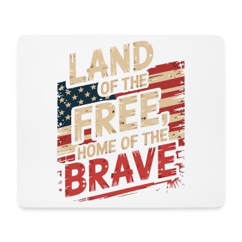 Land of the Free - USA Vintage Flag - Mouse Pad (horizontal) - white - Front