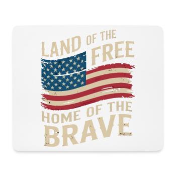 Land of the Free - USA Vintage Flag - Mouse Pad (horizontal) - white - Front
