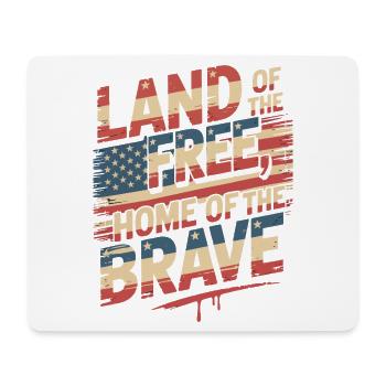 Land of the Free - USA Vintage Flag - Mouse Pad (horizontal) - white - Front