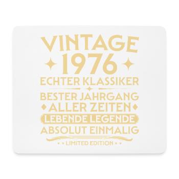 Anniversaire 1976 Vintage Real Classic - Tapis de souris (format paysage) - blanc - Devant