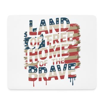 Land of the Free - USA Vintage Flag - Mouse Pad (horizontal) - white - Front
