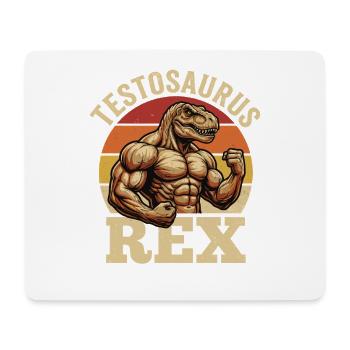 Testosaurus Rex Bodybuilding Dino Gym - Mousepad (Querformat) - Weiß - Vorne