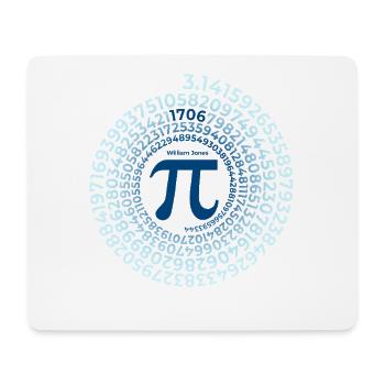 Pi Inventor | William Jones 1706 Numéro du cercle - Tapis de souris (format paysage) - blanc - Devant
