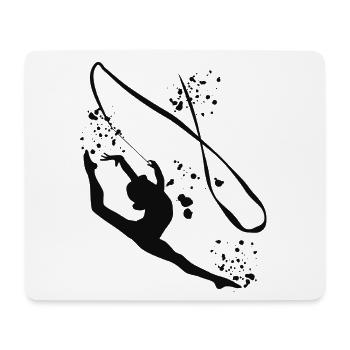 Gymnast With Band Rhythmic Gymnastics - Mouse Pad (horizontal) - white - Front