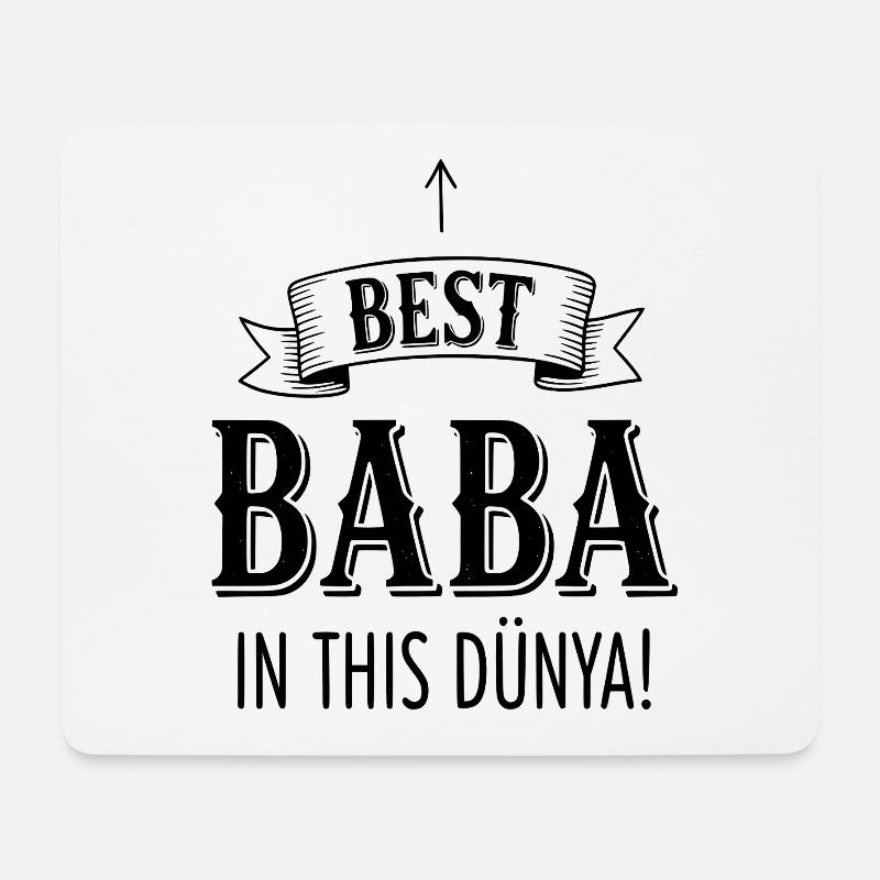 Best Baba in this Dünya - Bester Vater Geschenk - Mousepad (Querformat) - Weiß