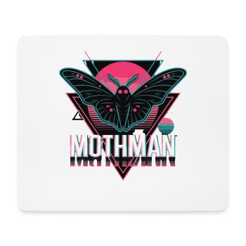  Mothman Retro Synthwave Kryptid Urban Legend 80er - Mousepad (Querformat) - Weiß - Vorne