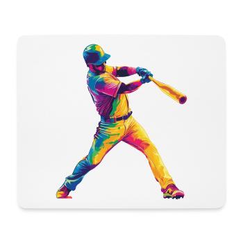 Buntes Baseball-Power - Mousepad (Querformat) - Weiß - Vorne