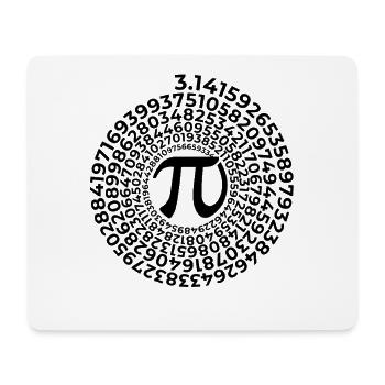 Symbole Pi avec spirale de nombres | Numéro 3.1415 - Tapis de souris (format paysage) - blanc - Devant