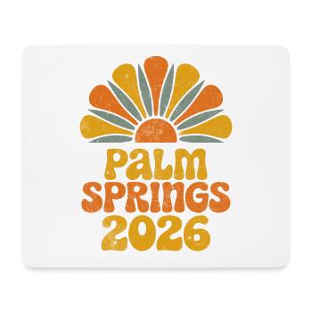 Palm Springs 2026 Retro Sunburst - Mouse Pad (horizontal) - white - Front