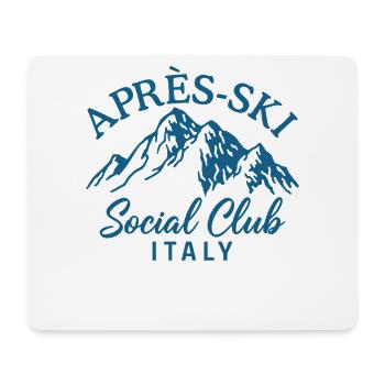 Apres Ski Social Club Italy Skifahren - Mousepad (Querformat) - Weiß - Vorne