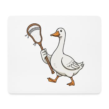 Canard de crosse avec filet - Tapis de souris (format paysage) - blanc - Devant