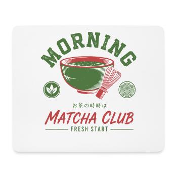 Matcha Morning Matcha Club Fresh Start Thé Vert Matcha - Tapis de souris (format paysage) - blanc - Devant