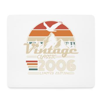 Cadeau d’anniversaire vintage 2006 - Tapis de souris (format paysage) - blanc - Devant