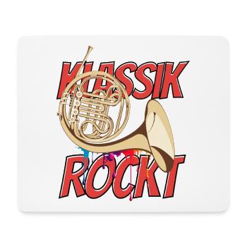 Cor français Orchestre de rock classique Cor Cor - Tapis de souris (format paysage) - blanc - Devant