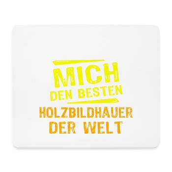 Wood Sculptor Gift - Mouse Pad (horizontal) - white - Front
