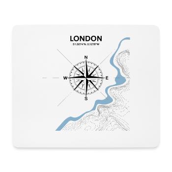 London Compass England Reise Motiv - Mousepad (Querformat) - Weiß - Vorne