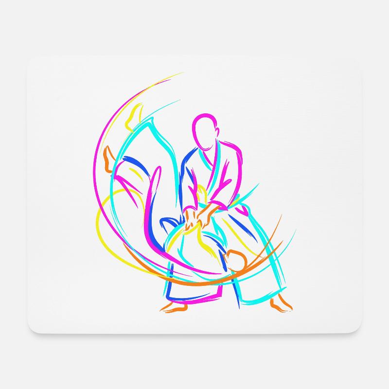 Judo Arts martiaux - Tapis de souris (format paysage) - blanc