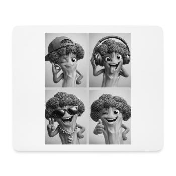 Broccoli - Mousepad (Querformat) - Weiß - Vorne