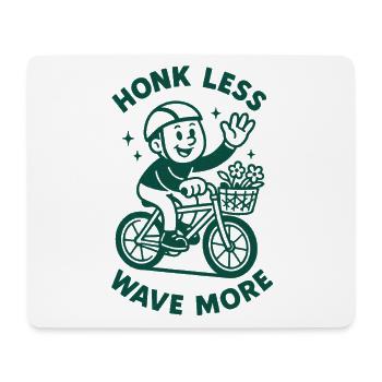 Weniger hupen mehr winken | Fahrrad - Mousepad (Querformat) - Weiß - Vorne