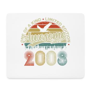 Cadeau d’anniversaire rétro vintage vintage 2008 - Tapis de souris (format paysage) - blanc - Devant