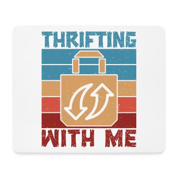 Thrift Shopper Thrifting With Me Thrift Store - Mousepad (Querformat) - Weiß - Vorne