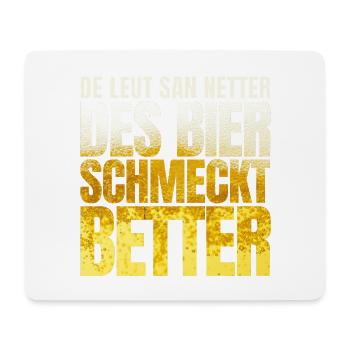 Tirol Des Bier schmeckt better - Mousepad (Querformat) - Weiß - Vorne