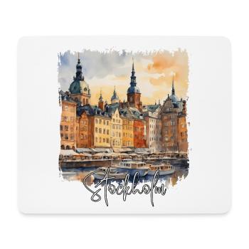 Stockholm Aquarell, Stockholm Schweden - Mousepad (Querformat) - Weiß - Vorne