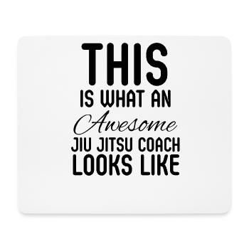 Awesome Jiu Jitsu Coach - Mouse Pad (horizontal) - white - Front
