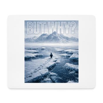 Mais pourquoi l’humour humoristique existentiel et triste du mème du Pingouin ? - Tapis de souris (format paysage) - blanc - Devant