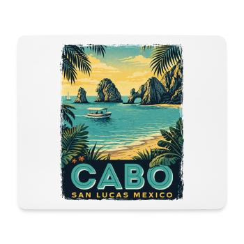 Cabo San Lucas Mexico Retro Spring Break Cruise - Mouse Pad (horizontal) - white - Front
