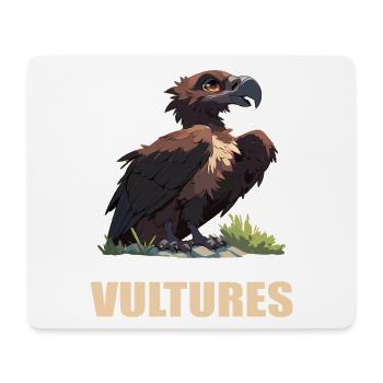 Vautour - Tapis de souris (format paysage) - blanc - Devant