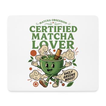 Matcha Obsession Certified Matcha Lover Daily - Mouse Pad (horizontal) - white - Front