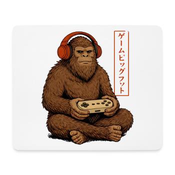 Vintage Japanese Bigfoot Gamer Anime Gaming - Mouse Pad (horizontal) - white - Front