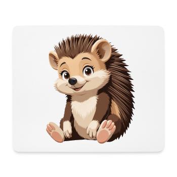 Cuddly hedgehog illustration - Mouse Pad (horizontal) - white - Front