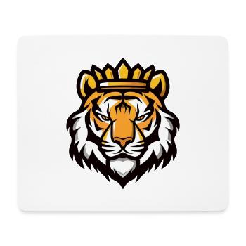 Tiger Kopf Krone - Mousepad (Querformat) - Weiß - Vorne