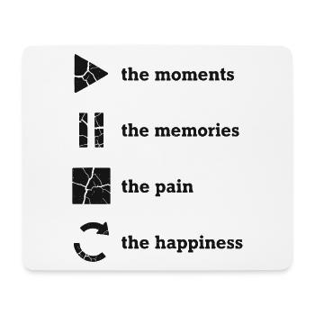 Pleine conscience, moments, souvenirs, bonheur - Tapis de souris (format paysage) - blanc - Devant