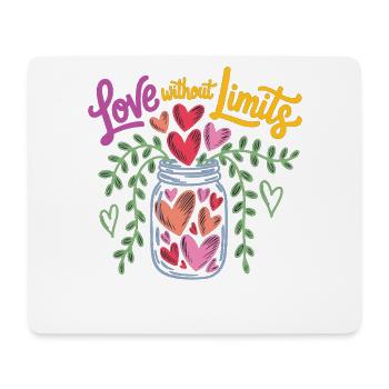 Chemise Love Without Borders – Une idée cadeau - Tapis de souris (format paysage) - blanc - Devant