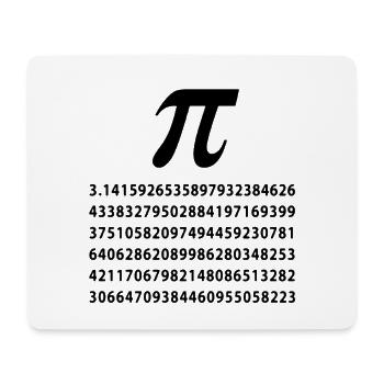 Pi - Mousepad (Querformat) - Weiß - Vorne