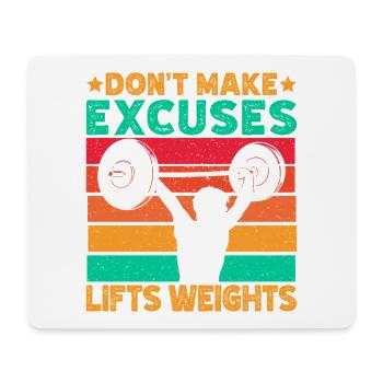 Motivation fitness Bodybuilder Ne trouve pas d’excuses - Tapis de souris (format paysage) - blanc - Devant