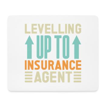 Insurance Agent Levelling Up To Funny Insurance - Mouse Pad (horizontal) - white - Front