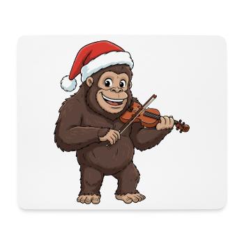 Weihnachten Bigfoot Sasquatch spielt Geige - Mousepad (Querformat) - Weiß - Vorne