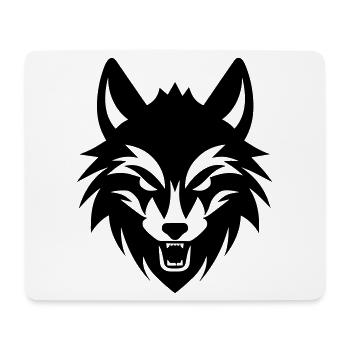 Wolf - Mousepad (Querformat) - Weiß - Vorne