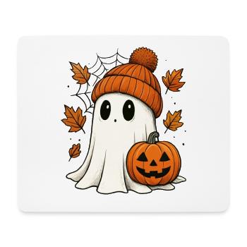 Halloween Geist mit Kürbis - Süßes Herbst Outfit - Mousepad (Querformat) - Weiß - Vorne