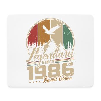 Cadeau d’anniversaire rétro vintage vintage 1986 - Tapis de souris (format paysage) - blanc - Devant