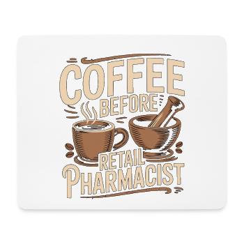 Pharmacien de détail Café Médicaments Coffee Lover - Tapis de souris (format paysage) - blanc - Devant